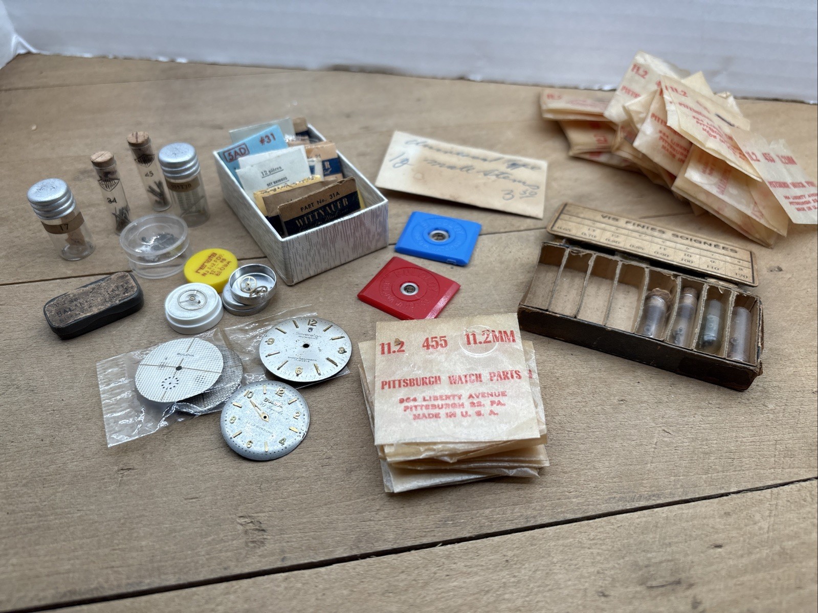 Vintage Watch Parts Staffs Stems Click Springs Domes Yoke Bridges More
