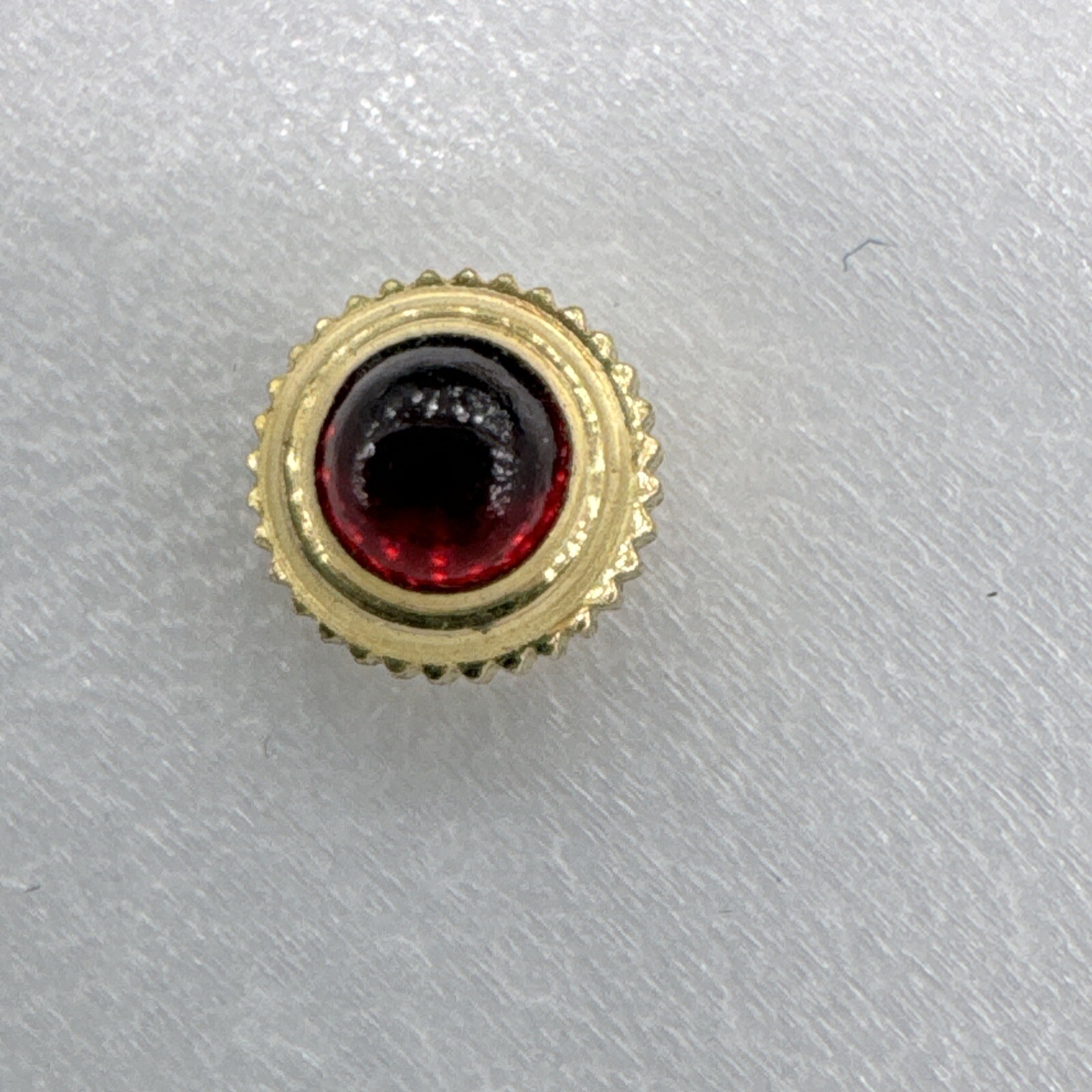 Cartier Red Cabochon 5mm Yellow Crown Manual Wind Dust Proof