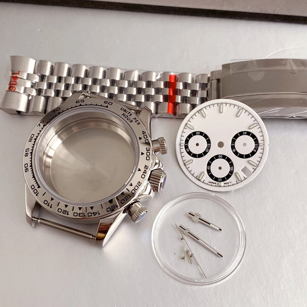 39mm Multifunctional VK63 Quartz Watch Case Mod Parts Set For Daytona Wristwatch