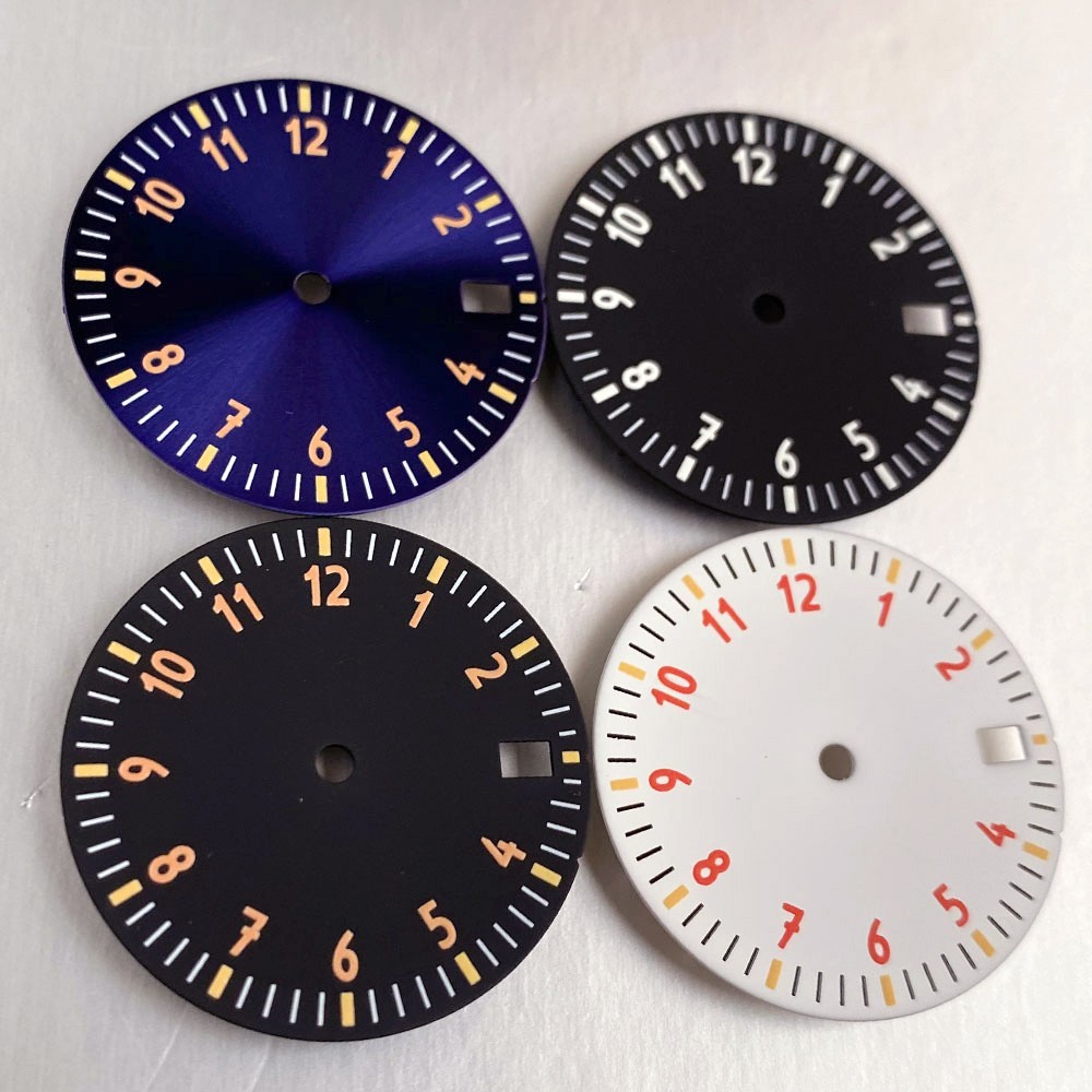 Black White Blue 29mm Sterile Watch Dial fit NH35 NH38 NH70 NH71 NH72 Movement