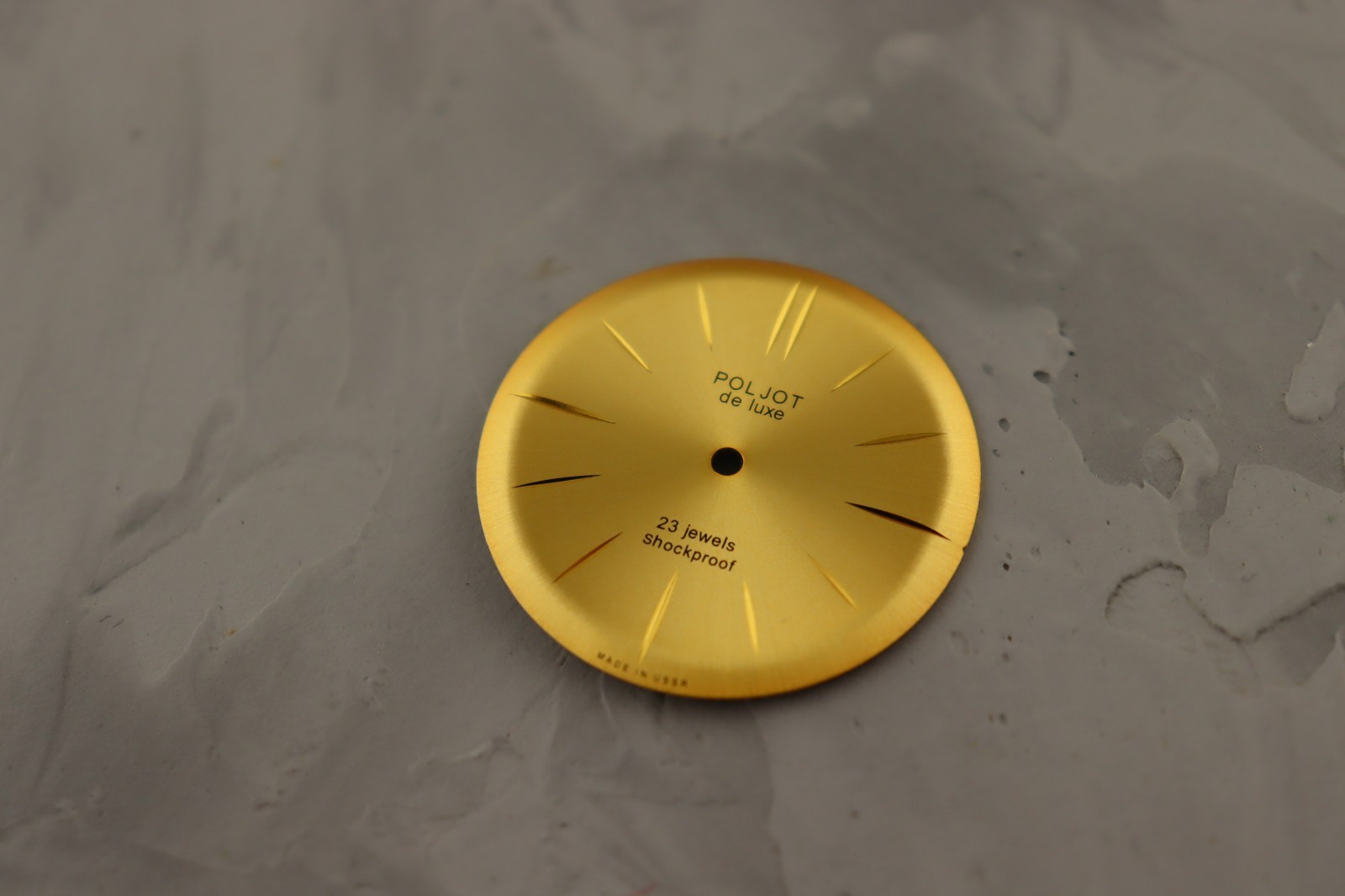 Dial for vintage Watch Poljot de Luxe, Luch. 23 jewels, wristwatches Soviet