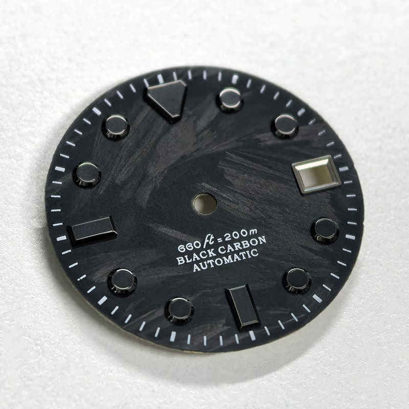 Carbon Fiber Dial 28.5MM No Lume Index High-quality NH35/NH34 Movement