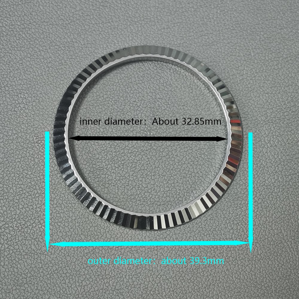 For Rolex Datejust 41mm 11633 12633 126334 Steel Silver Watch Bezel