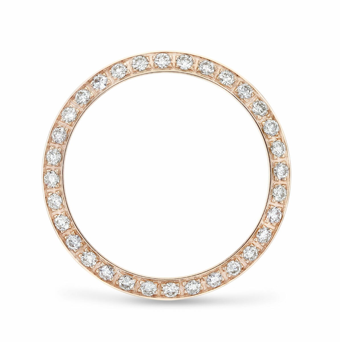 .70CT BEAD SET NATURAL DIAMOND BEZEL 18K ROSE GOLD FOR ROLEX DATEJUST 26MM