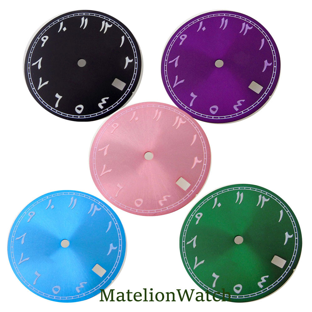 Fits NH35A Movement 29mm Watch Dial Faces Persian Farsi Numbers Date Luminous