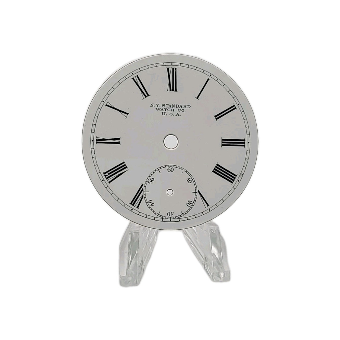 NY Standard 44.9mm Swiss Enamel Pocket Watch Dial Only (866)