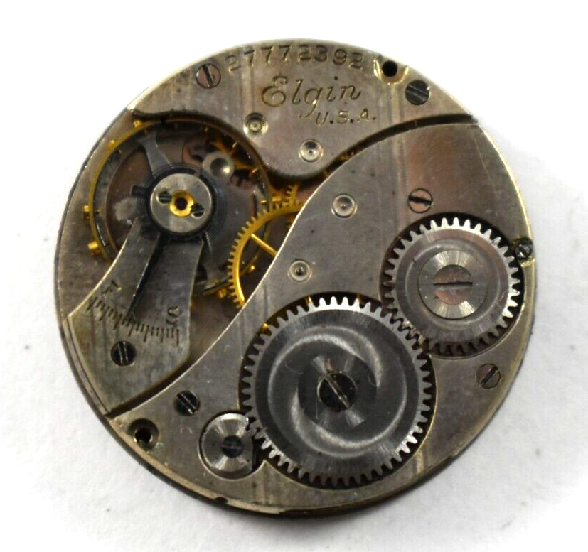 Vintage Elgin Manual Wind 430 6/0s 7J Hunting Wrist Watch Movement lot.fg