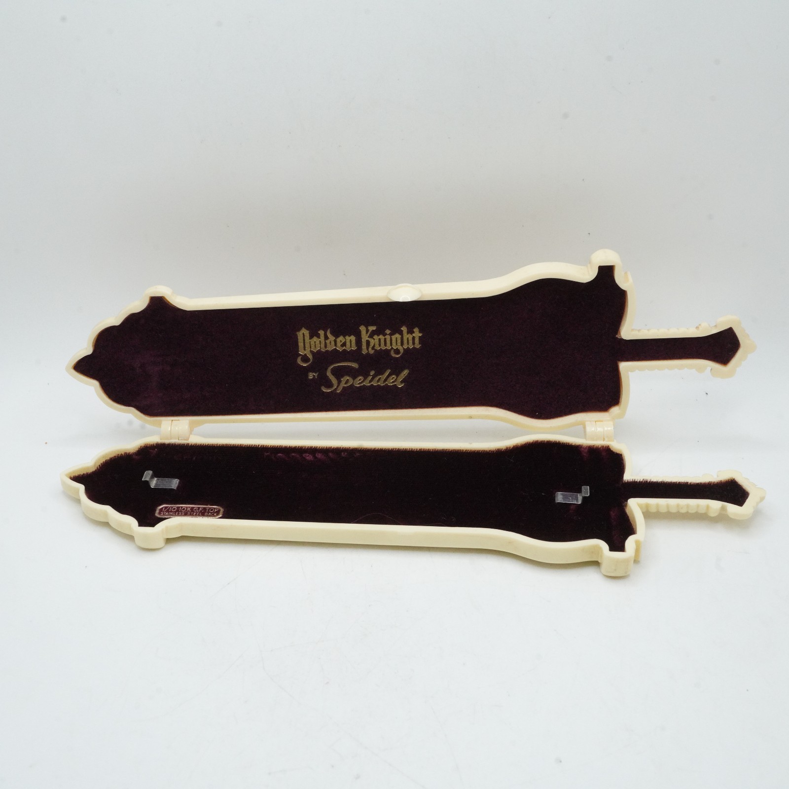 Vintage Speidel Golden Knight Sword Shaped Watch Band Case Only