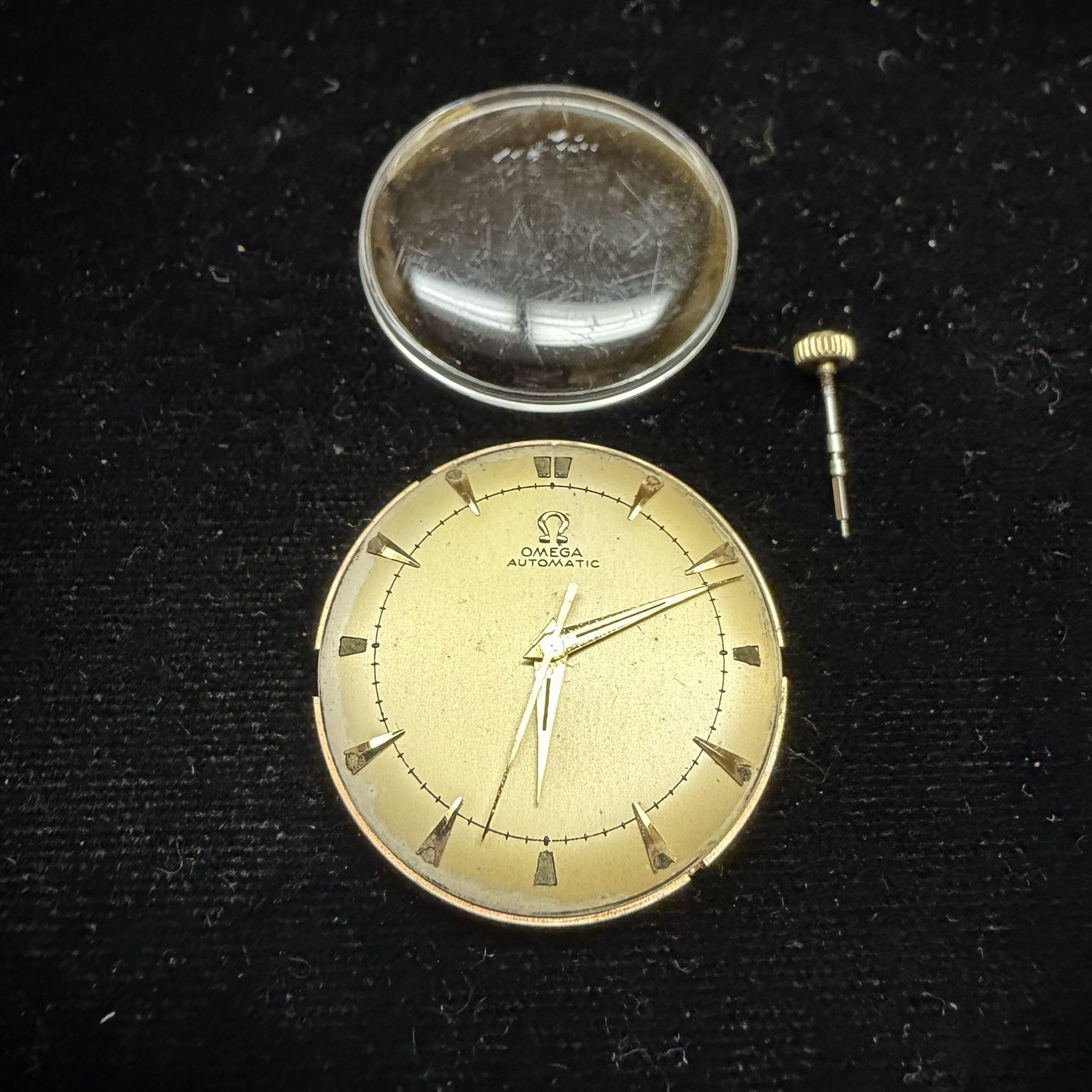 Vintage Omega 1950s Automatic Wristwatch Movement 17j 351 Swiss Parts Or Repair