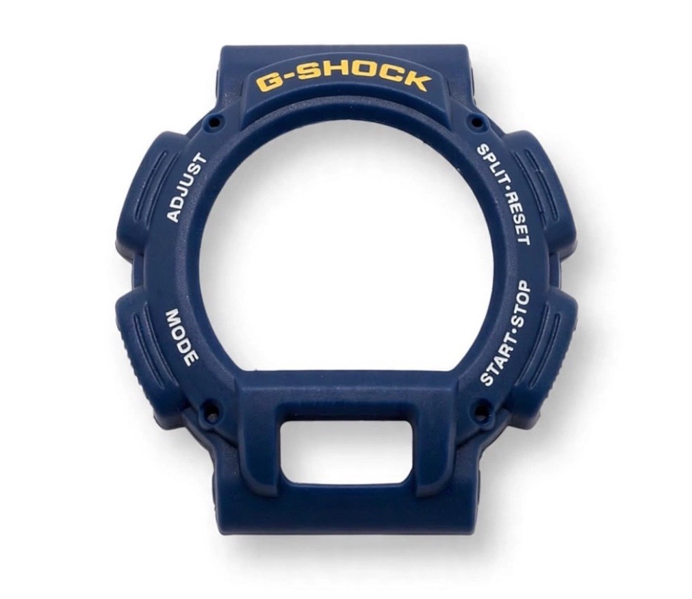 Genuine Casio G-Shock Dw-9052 Navy Blue White/yellow Accents