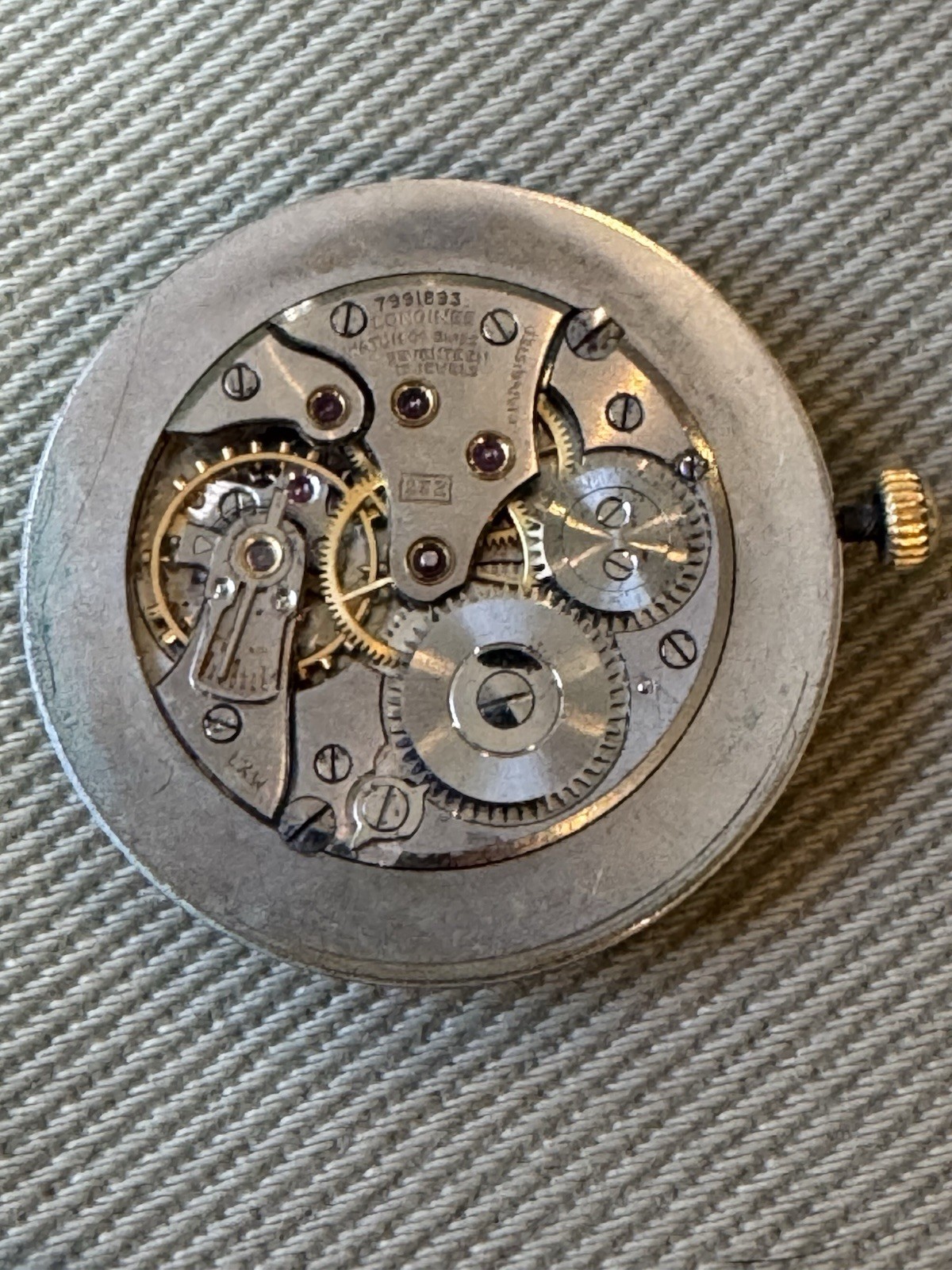 LONGINES 23Z – 17 Jewel Watch Movement and Crystal – Runs