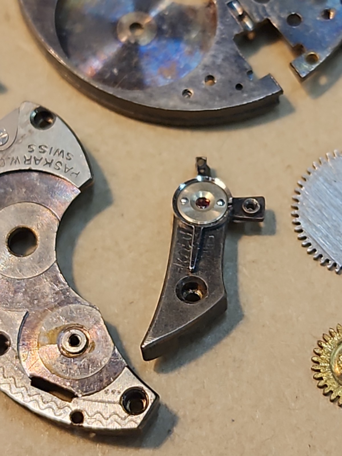 Lot Of Mixed AS? 10-1/2L Watch Parts-Plates, Bridges, Wheels, Dial-Parts Spares