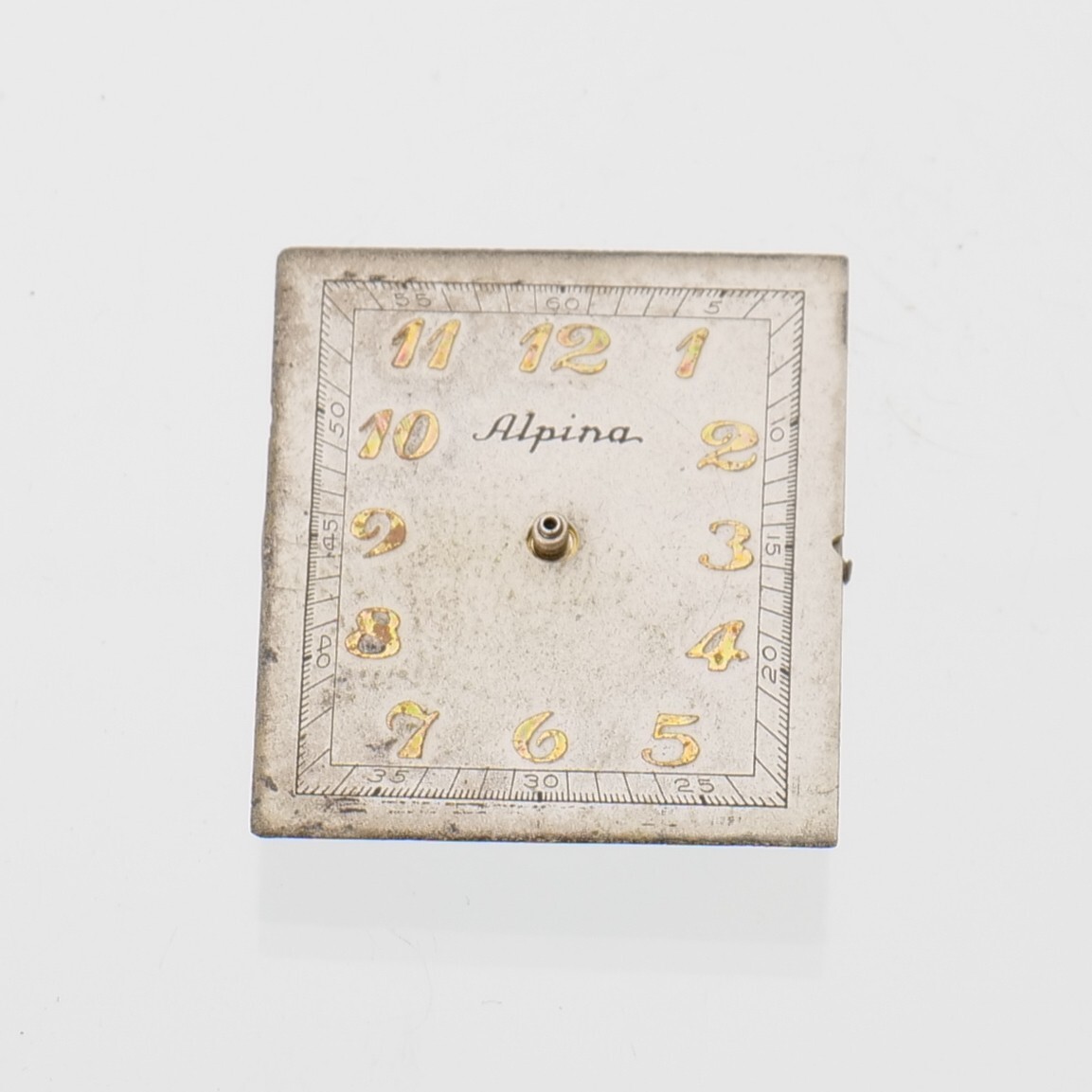 Vintage Alpina 568 Watch Movement Parts Watchmakers Not Running w/ Dial