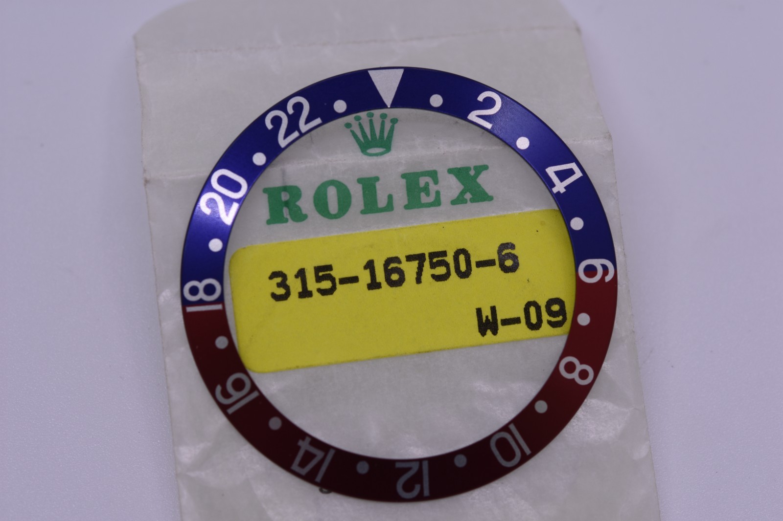 Rolex GMT Master Pepsi Bezel Insert NOS Mint Factory Original Genuine 16750