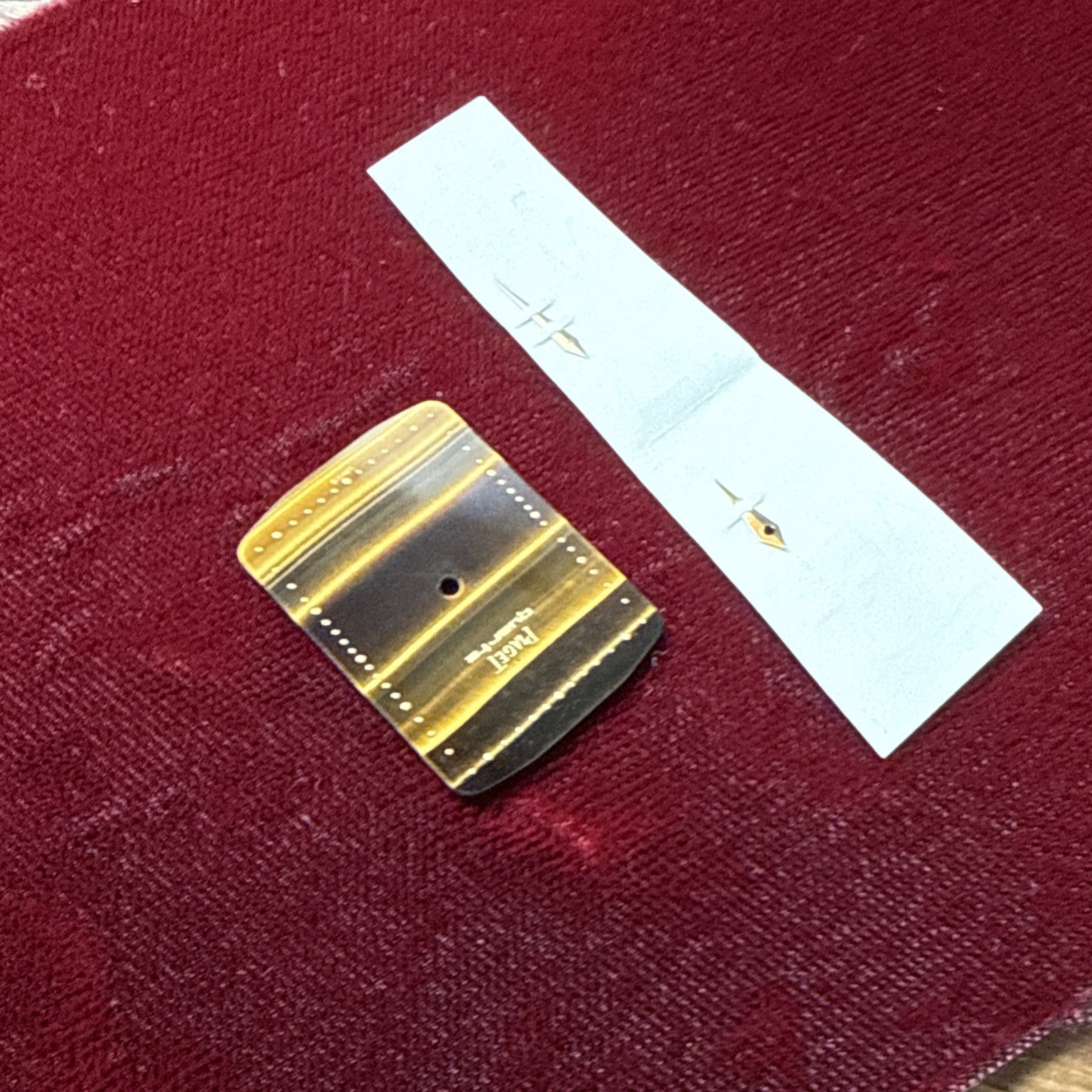 Piaget Quartz Tiger’s Eye Rectangle Stone Dial 18.6mm x 25.7mm w/ Watch Hands