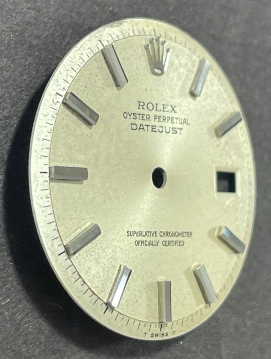 Vintage Rolex Oyster Perpertual Datejust Watch Dial For 36mm Case 1601 1603 1600