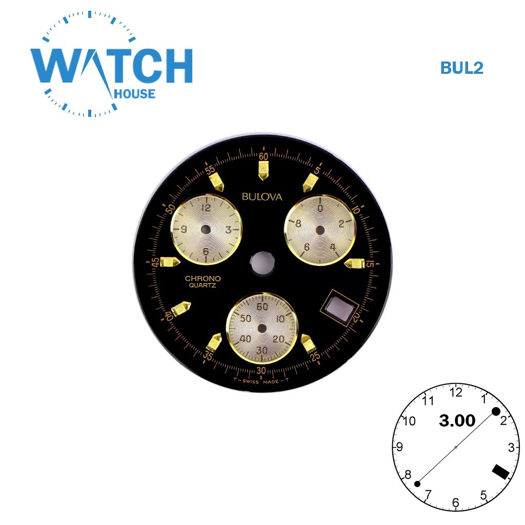 BULOVA Dial Swiss-Made FIT ETA 251.264 or 251.262, Size 29.50mm.