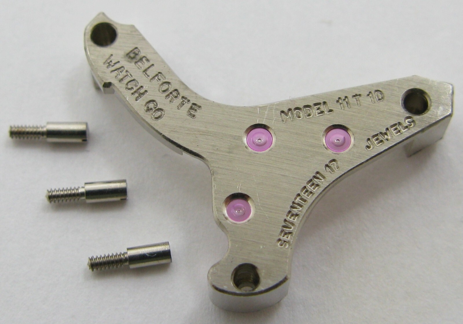 AS 1475 alarm Belforte watch part complete train wheel bridge + …