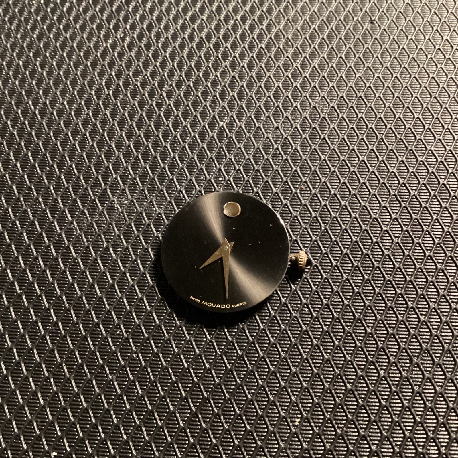 Movado Museum quartz Movement & Black Dial 279-001 6 Jewels with stem Running