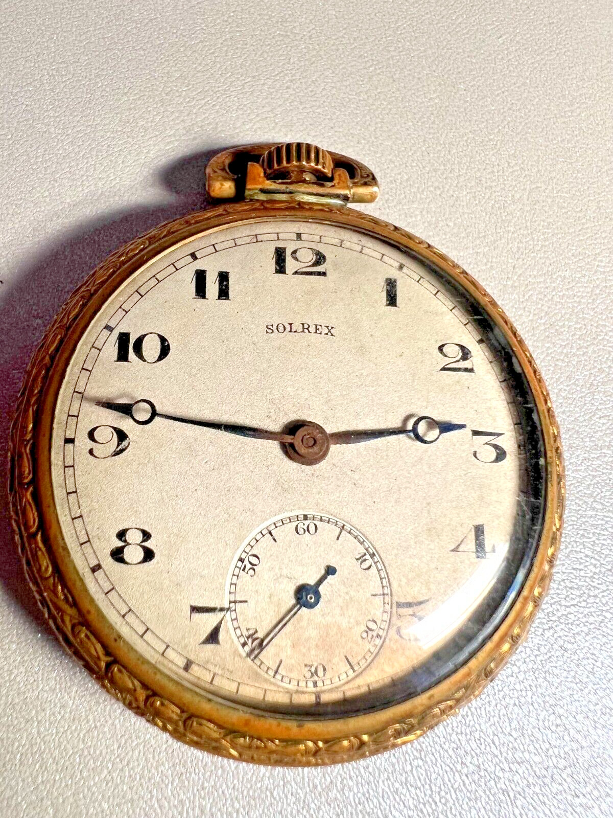 Rare Swiss Vintage SOLREX 15J Pocket Watch Swiss Movement Record W.Co.