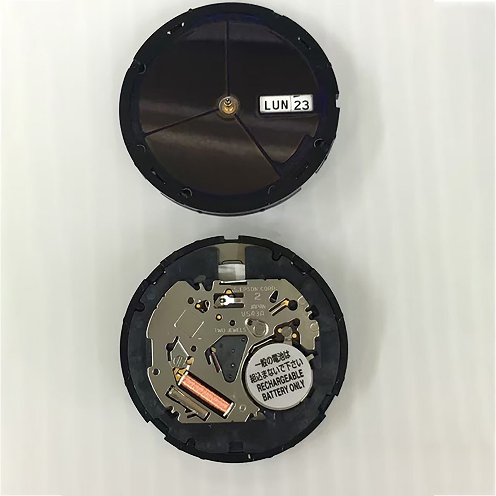 Watch Movement VS43A Solar Quartz Movement Dual Calendar Movement With Battery