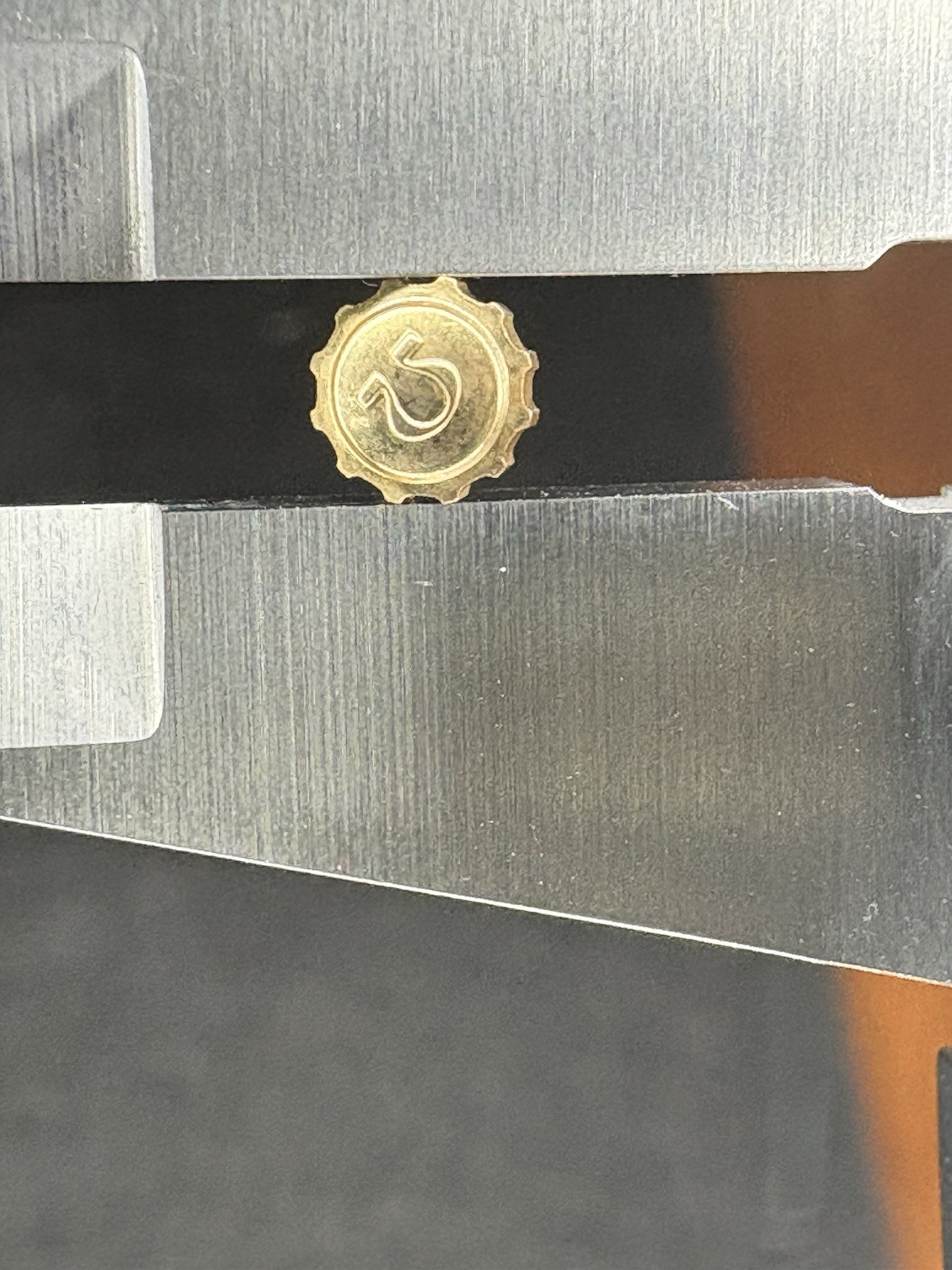 Vintage Omega Gold Plated Crown 5.4mm Scalloped Seamaster De Ville Parts