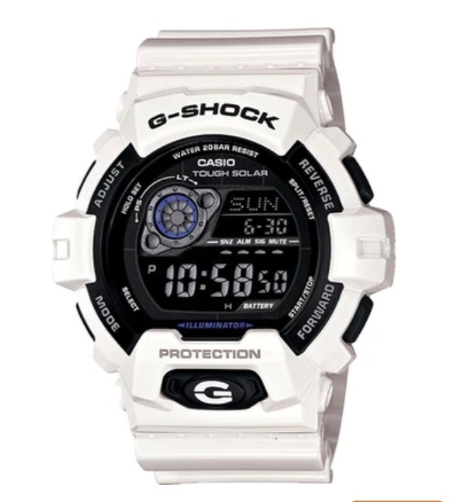 Genuine Casio G-Shock Strap White Band G8900A GA100A GR8900A-7 GW8900 + Pins
