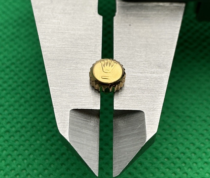 Genuine Rolex 24-600-8 18k Yellow Gold 6mm Winding Crown Refurbished (J34)