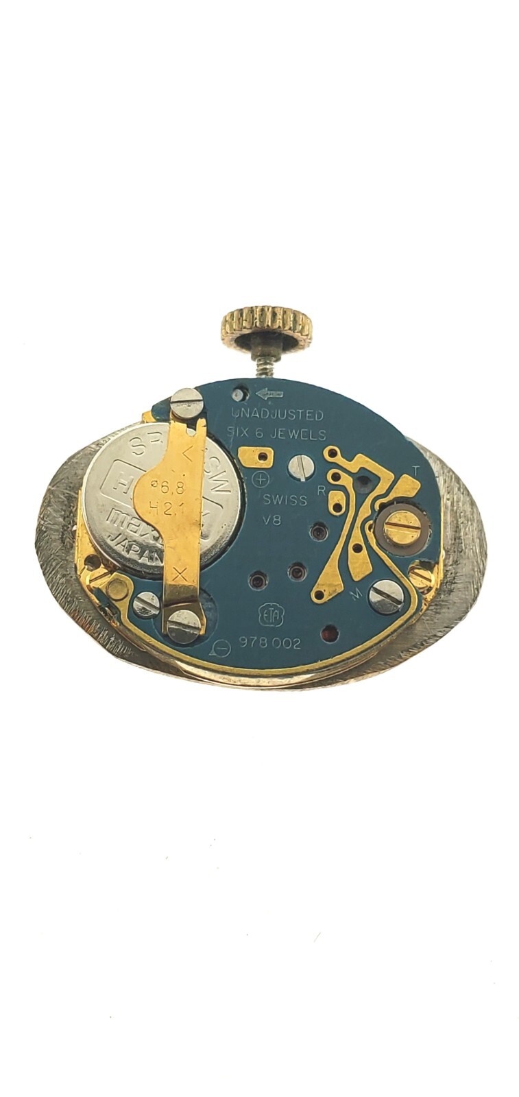 Generic Diamond Dial Watch Movement Only Quartz 21 x 12mm_Working