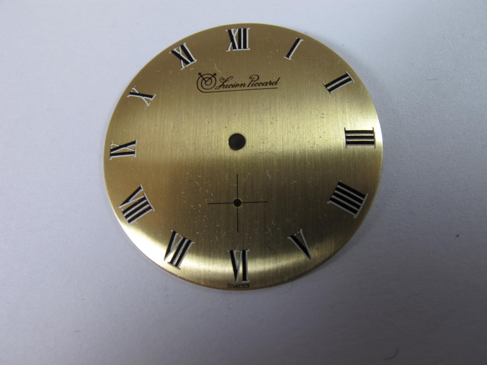 LUCIEN PICARD MENS GOLD COLOR ROMAN NUMERALS UNUSED WATCH DIAL 30.3MM
