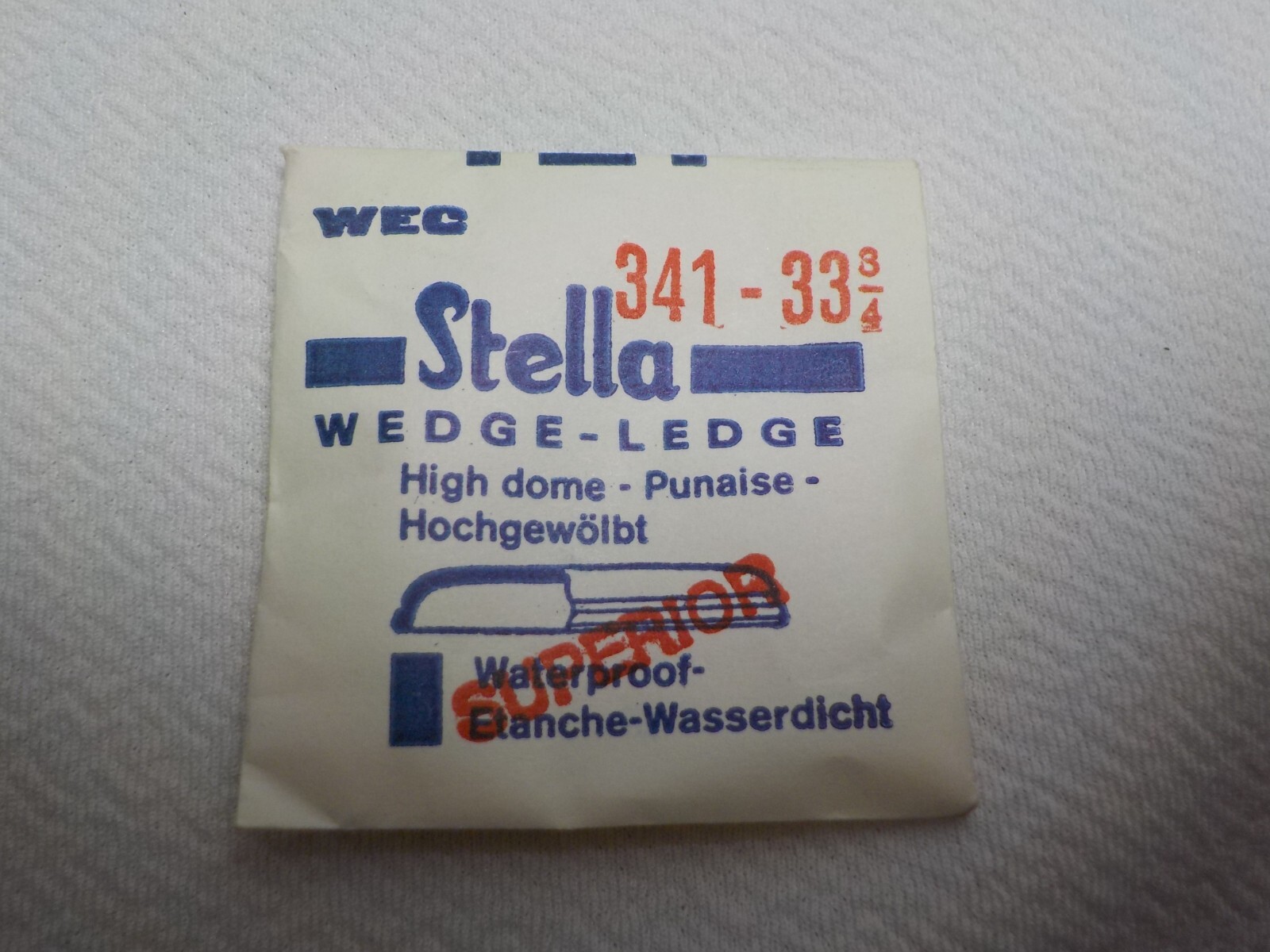 STELLA ROUND WATCH CRYSTAL WATCHMAKER REPLACEMENT PART 341 33 3/4 WEC #209