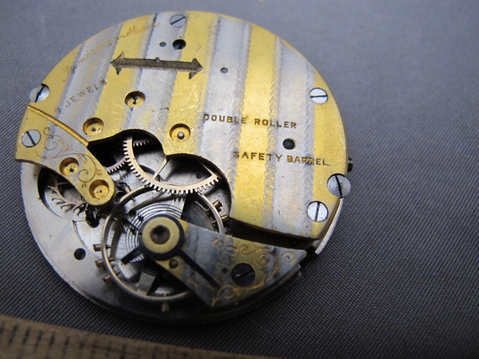 Scarce NEW ENGLAND Watch Co Pocket Watch Movement-16S, 7 Jewel-Parts/Restore