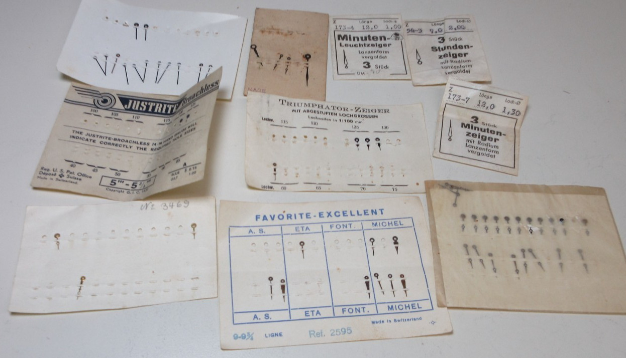 ASSORTED LOT WATCH HANDS LOT WATCHMAKER REPLACEMENT PARTS #57