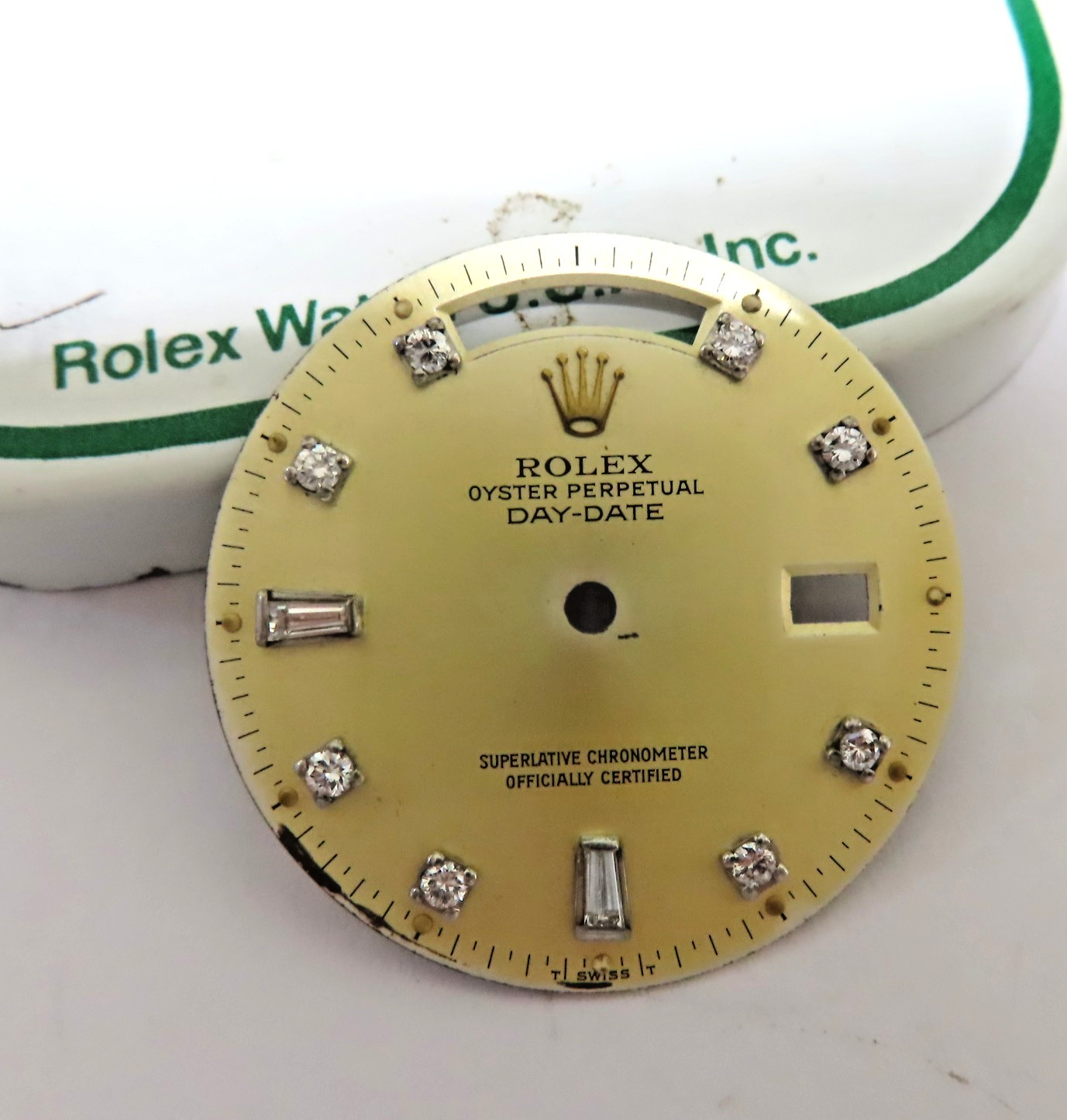 ROLEX VINTAGE GOLD DIAL WITH CUSTOM DIAMONDS FOR REF.18038