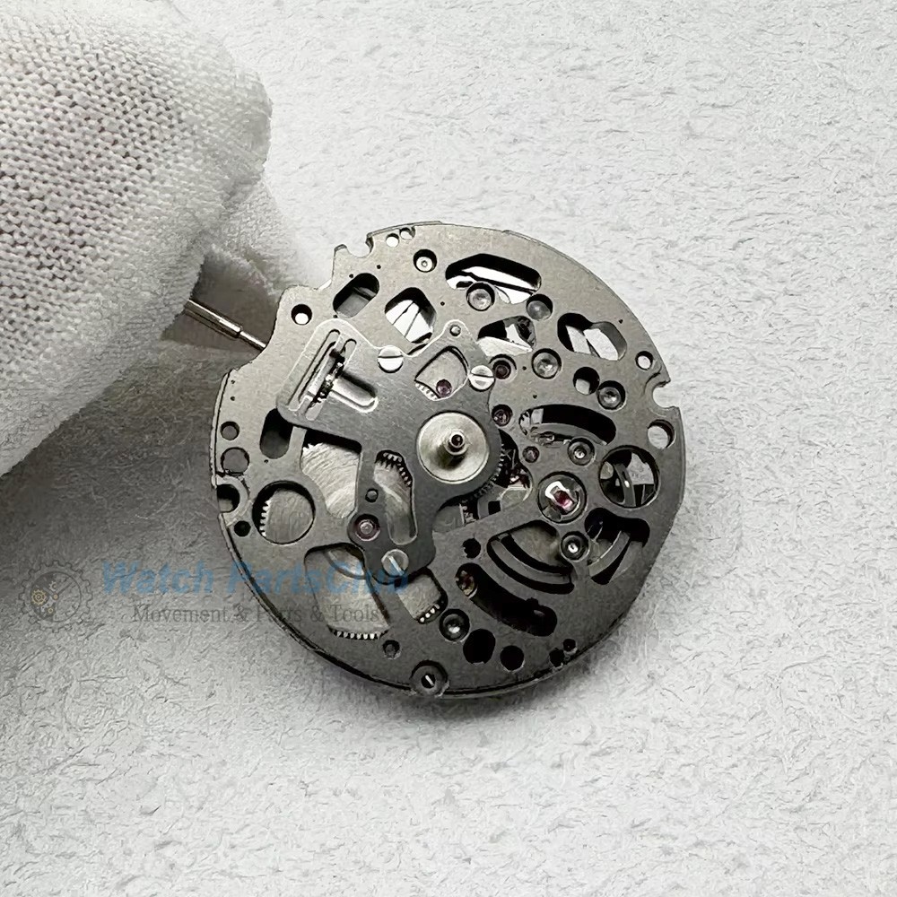 Japan NH72 Black Skeletonized Mechanical Movement 24 Jewels High Accuracy