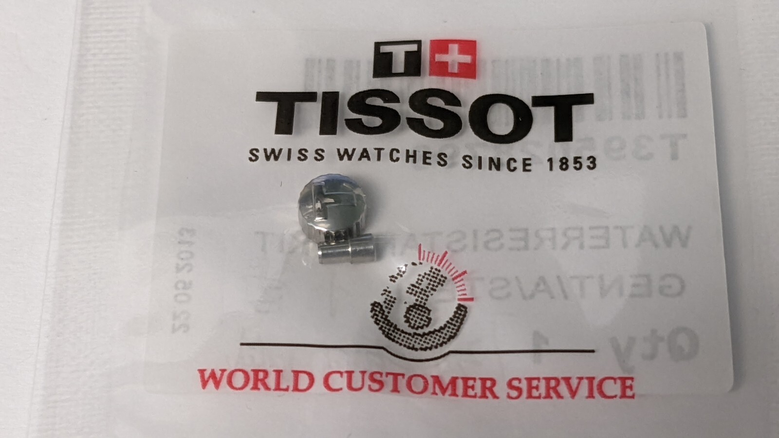 Tissot CROWN S/S and TUBE T395028790 water resistant GENT/A T 34 New/Sealed appr