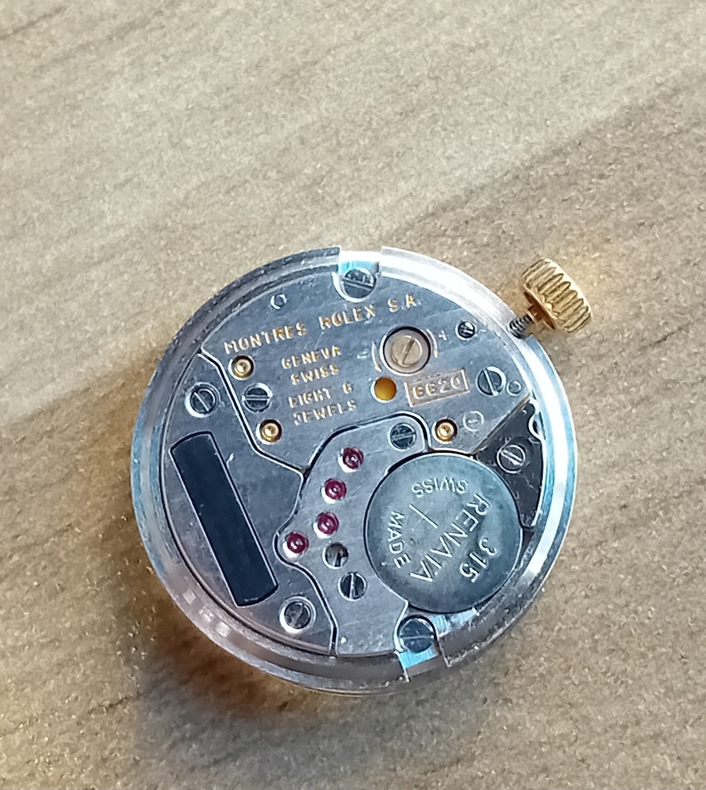 MOVEMENT ROLEX CELLINI QUARTZ CAL 6620 LADY 22MM FOR PARTS
