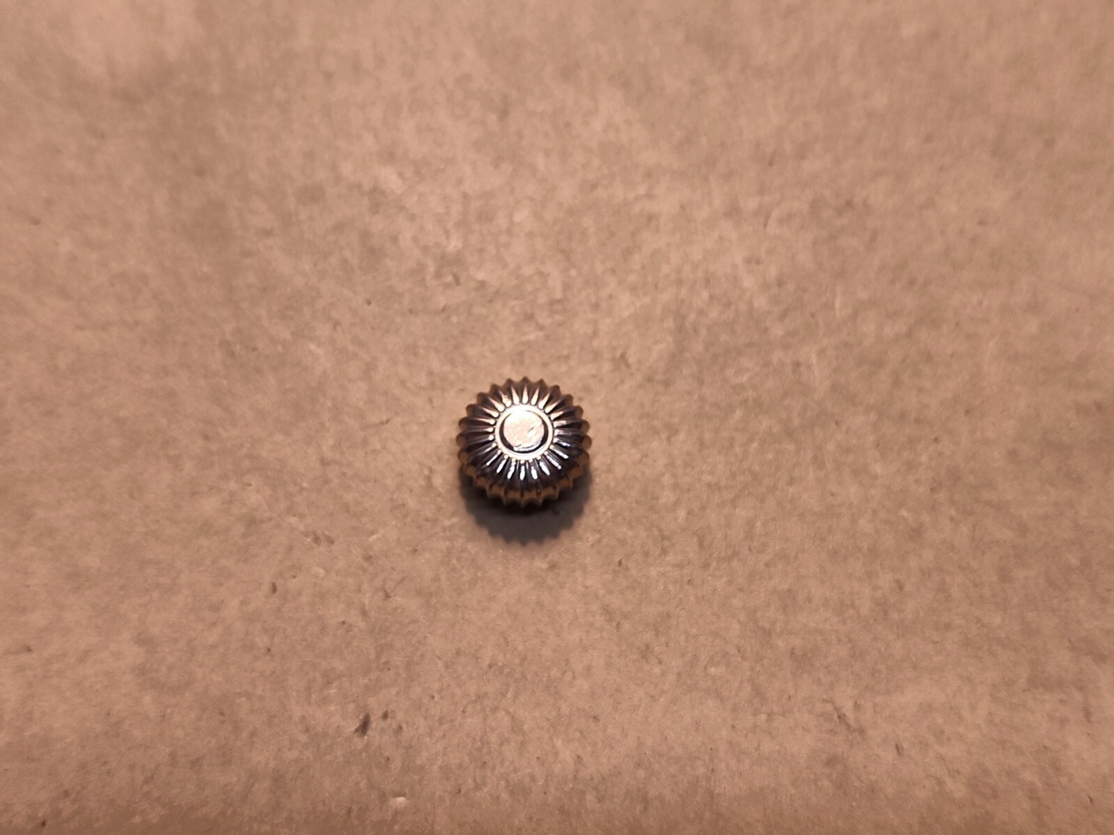 NOS 16 Size 9mm Tap 1 White Pocket Watch Crown