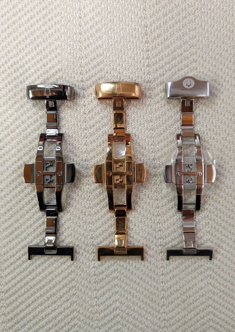 Bulova Steel Folding 16mm 20mm buckle buckle Rose Gold | Silver