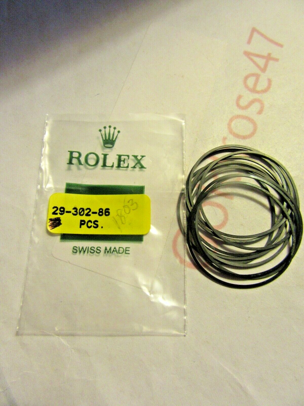ROLEX CAL~1803 ~CASE BACK GASKETS # 29-302-86. PER ONE GASKET. Sku # RLX 30-10