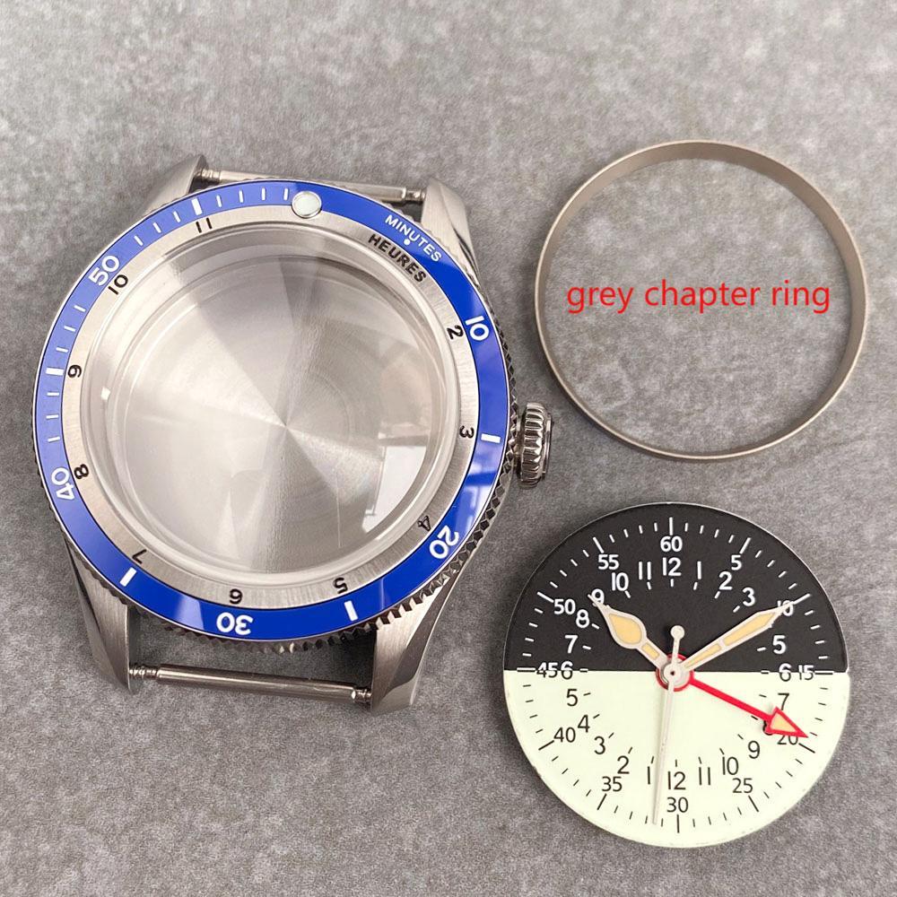 40mm 20ATM Diving Watch Case Chapter Ring Fit NH34 GMT NH34A 29mm Lume Dial