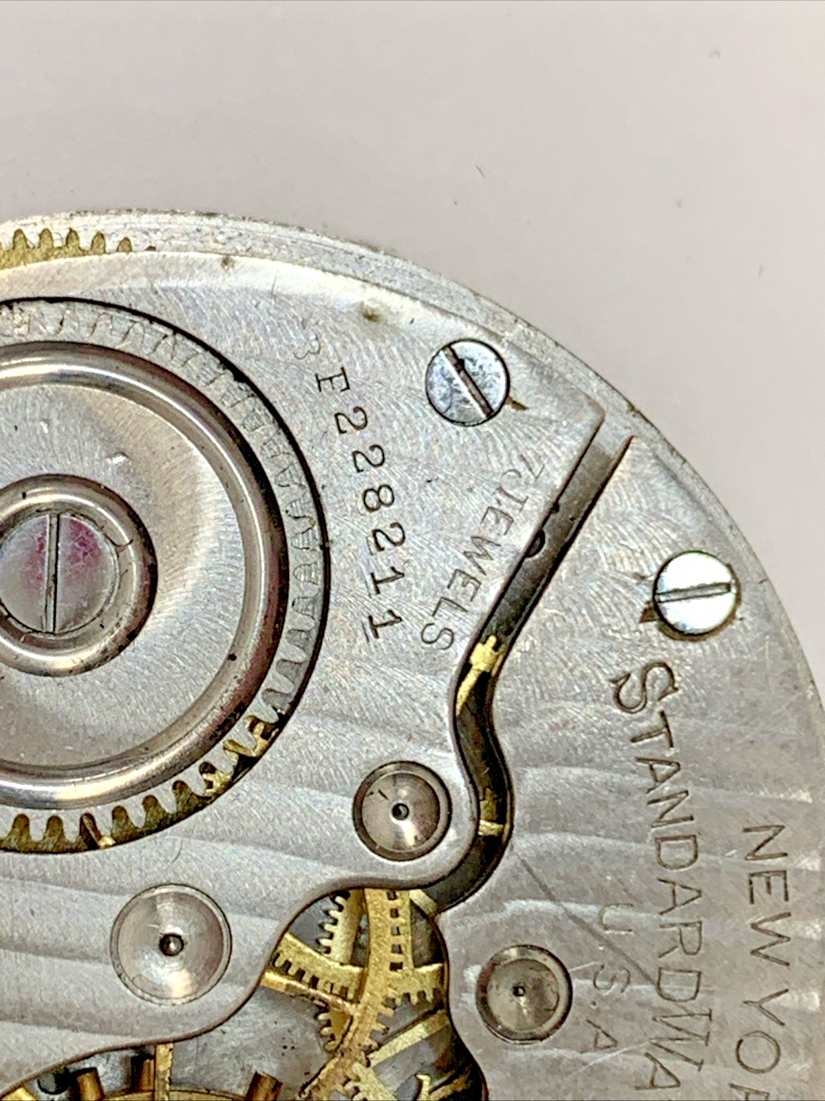 Vintage New York Standard 2 Pocket Watch Faces for Parts Repurpose Repair BROKEN