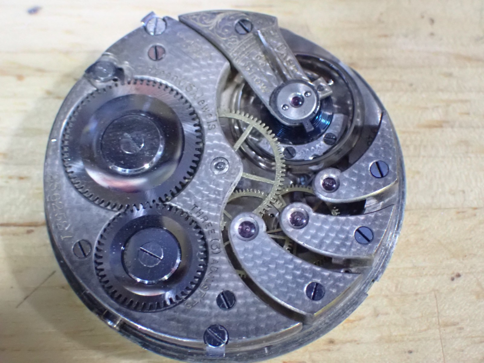 1909 Longines 15 Jewel 3 Adj Manual Wind Pocket Watch Movement runs some Private