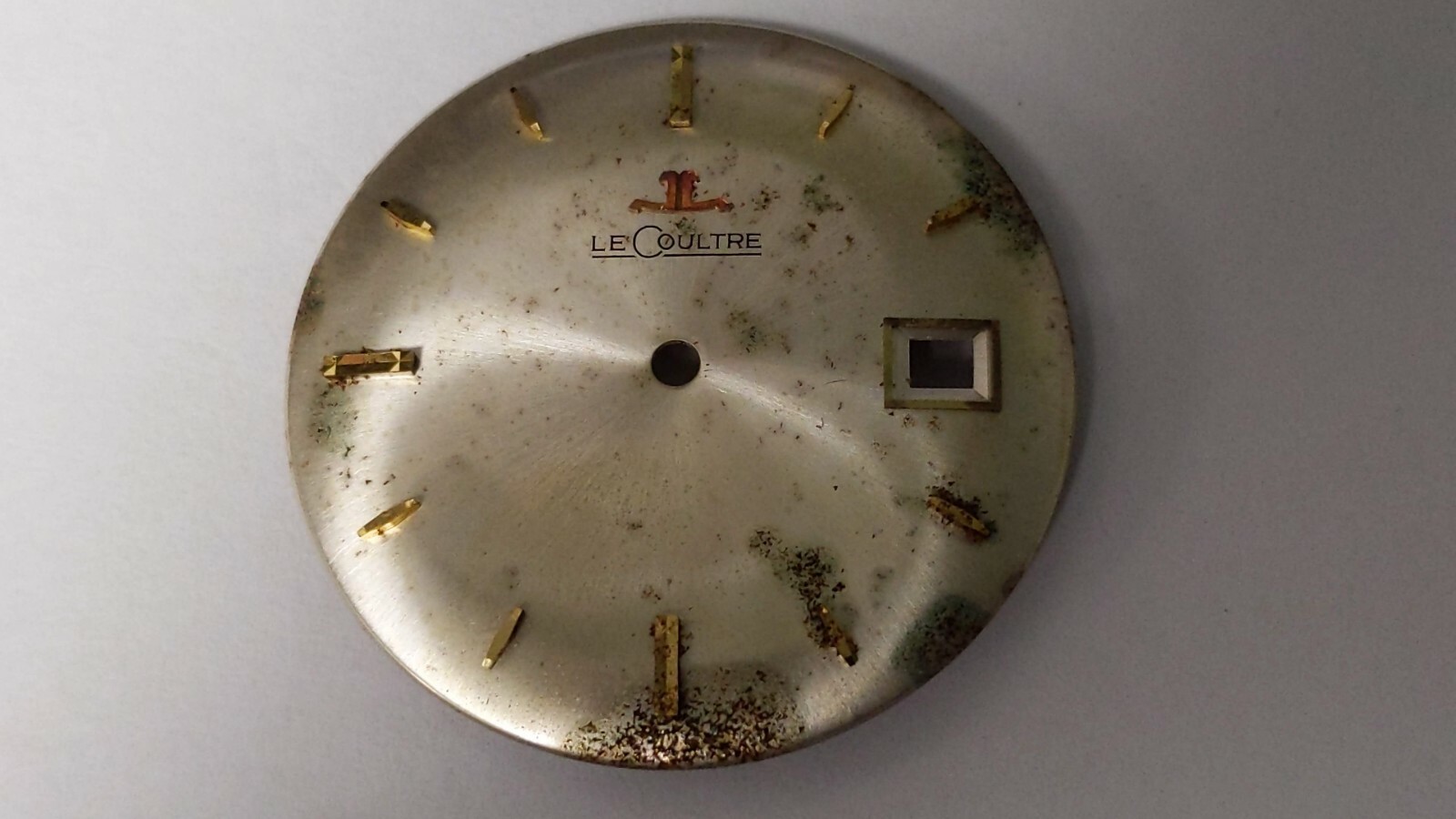 Lecoultre K866 DIAL, DATE, pre-owned genuine needs refurbish yellow with yellow