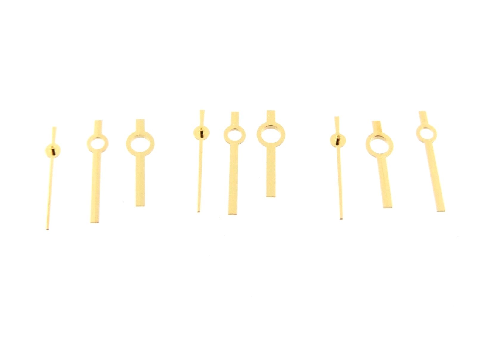 Three Sets of Plain Yellow Watch Hands For Rolex 2230 2235 Watch w/ Diamond Dial