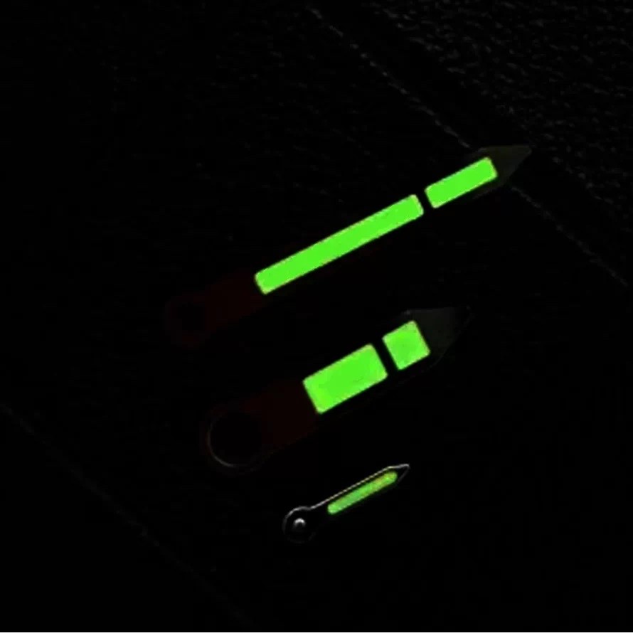 1 Set Pilot Luminous Watch Hands Silver Yellow Rose For ETA 6498 ST3600