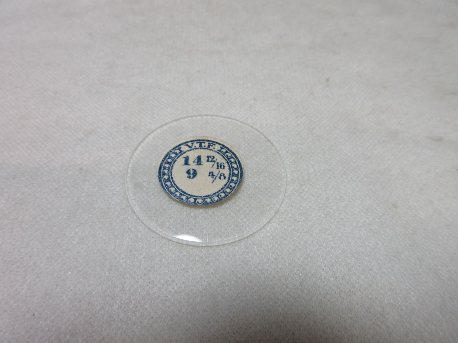 THICK GLASS POCKET WATCH CRYSTAL SIZE 14 12/16 REPLACEMENT WATCHMAKER #M14