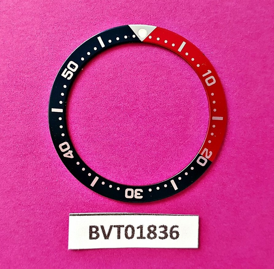 NEW FOR SEIKO BLUE RED INSERT 4205, 7C43, 7S26 0030 MIDSIZED WATCH BVT01836