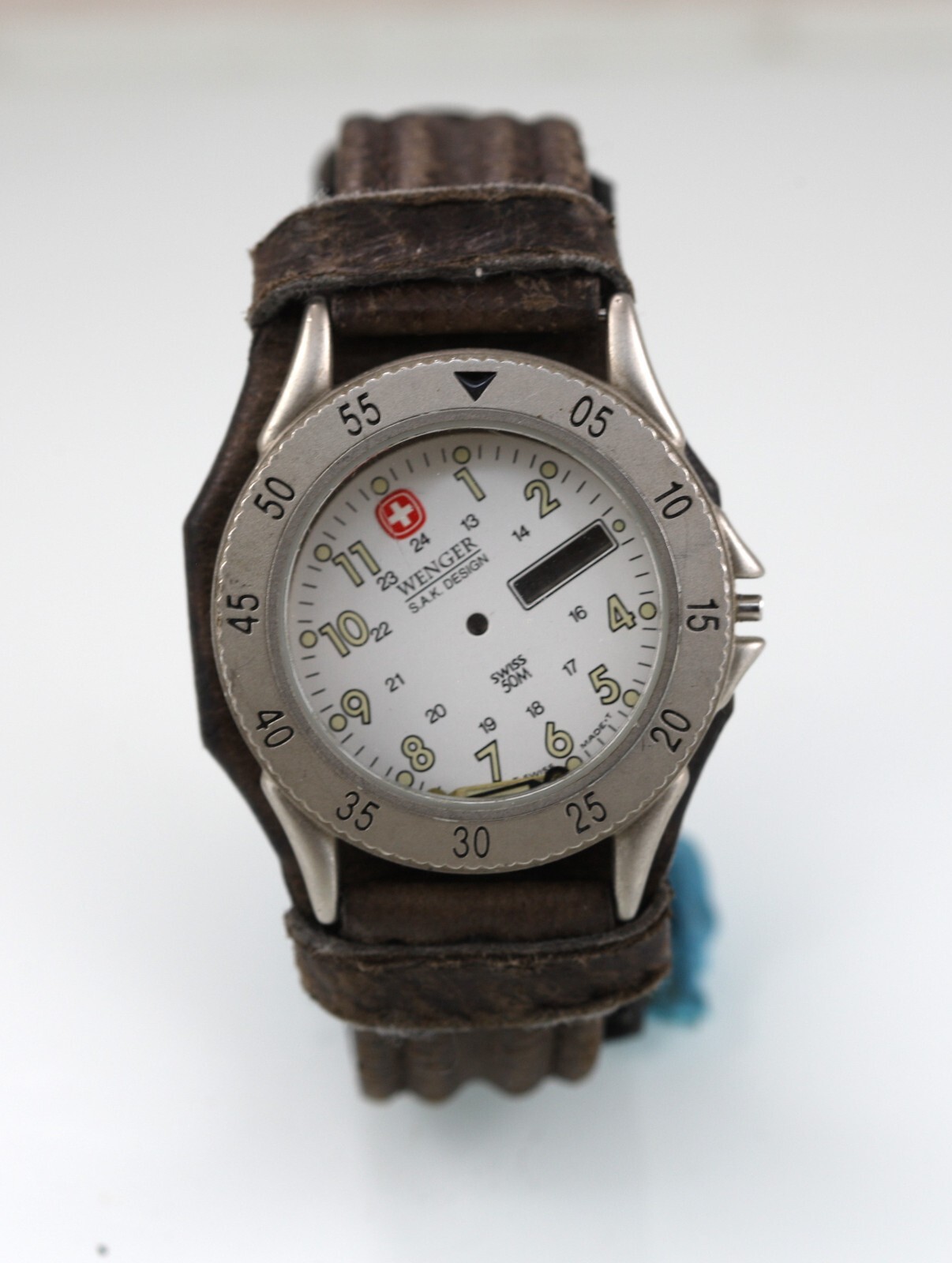 Wenger SAK Design Watch Men 096.0636 Stainless St 50m Day Date NON-WORKING