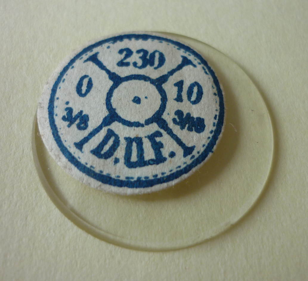 Pocket Watch Glass, Diameter: 23.0 mm, Pocket Watch